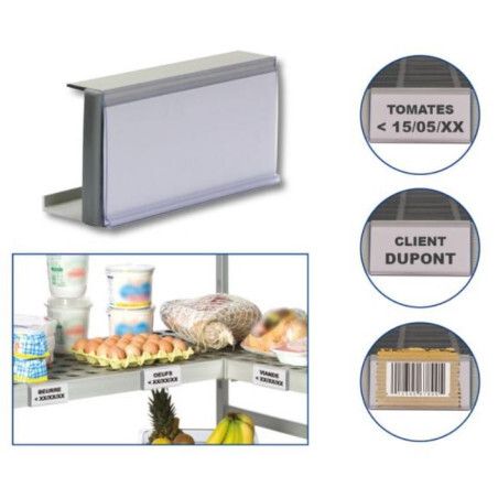 Porte étiquette pour rayonnage 6622