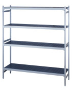 Rayonnage Aluminium Clayettes pleines polymère 6622 - 200Kg/Niveau